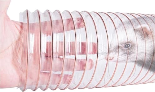 Products Transparent Thru-Way - 86in Interactive Tunnel for Ferrets F Rat Guinea Pig Ratand Small Pets, Tunnels and Tubes Flexible Design Allows for Better Observation of Pets Playing and Exploring