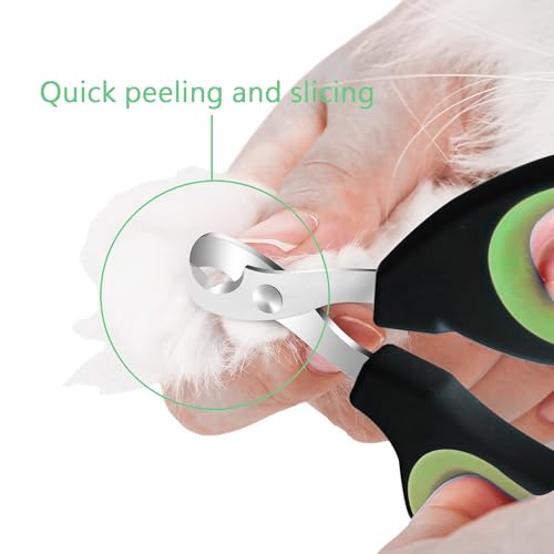 Cats & Dogs Pets Nail Clippers & Trimmers Rabbit Nail Clippers cat Nail Clippers for Indoor Cats cat Claw Clippers with Safety Guard Professional Grooming Tool for Cat Kitten(Green) - color: Green