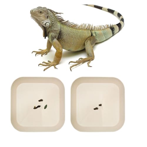 2 Pcs Leopard Gecko Potty Pad,Crested Gecko Potty Latrine，Leopard Gecko Tray，Reptile Litter Box，Portable Gecko Tank Accessories (Beige) - color: Beige