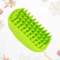 Dog Grooming Brush, Premium Soft Silicone Pet Bath Brushes, Rubber Shampoo Soothing Comb Scrubber for Wet Dry Long Short Haired Dogs & Cats Massaging, Deshedding Shower Scrubbing - color: YELLOW