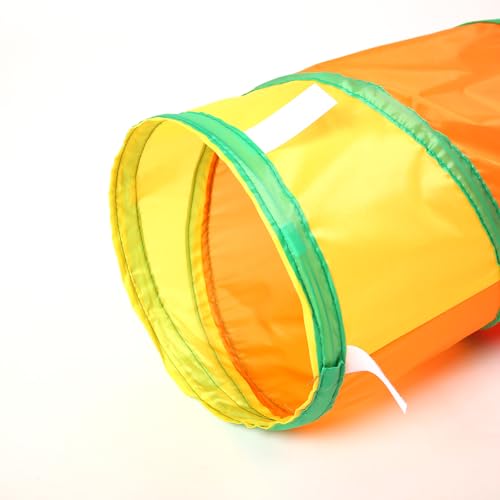 Pet Cat Tunnel, Tent Kit Tunnels for Indoor Cats, Collapsible Pet Tunnel for Kitten, Puppy, Rabbit, 25cm-Wide Tunnels, Durable & Breathable, with Peek Hole Toy Ball - color: Tunnel Connector Set & Rainbow