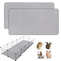 Guinea Pig Cage Liners, 24''X60'' Washable Guinea Pig Pee Pads, Non Slip Reusable Super Absorbent Guinea Pig Training Mat Bedding Fleece for Small Animals Hamster Rabbit Chinchilla Rat, 2Pack - size: C&C 2x5(24" x 60") 2Pack