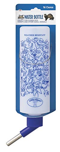 Pet Lodge® Cage Water Bottle | Opaque Water Bottle with Fun Graphics | Great for Indoor Use | No Drip Waterer for Small Animals | 16 Ounce - size: 16 Ounce