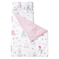 david's kids Toddler Nap Mat with Removable Pillow and Minky Fleece Blanket, 55"x23",Ultra Soft Slumber Bags for Girls, Perfect for Preschool, Daycare, Kids Sleeping Bags with Rollup Design, Princess - color: Princess