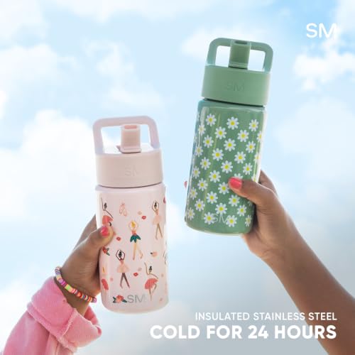 Simple Modern Kids Water Bottle & Toddler Cup | 14oz | Shark | Insulated Stainless Steel Toddler Water Bottle, Kids Tumbler with Straw | Spill Proof for School, Girls, Boys | Shark Shiver - color: -Shark Shiver, size: 14 Ounces