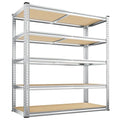 REIBII 2500LBS Garage Shelving,40"W Rust-Proof Storage Shelves For Basement | 5-Tier Metal Shelving,Waterproof,Adjustable Pantry Shelves,Resists Rust,for Closet Kitchen 40" W x 19.7''D x 72''H,Silver - size: 40"W x 19.7"D x 72"H