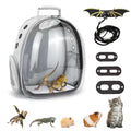 Bearded Dragon Carrier with Harness and Leash Small Pet Carrier | Large Reptile Backpack Bubble Window Portable Small Animal Carrier for Lizard Parrot Bird Rabbit Guinea Pig Travel Walking - color: Bearded Dragon Carrier