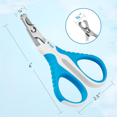 Cat Nail Clipper - Razor-Sharp & Angled Cat Clippers for Nails with Comfy Grip Handles. Lightweight & Safe Grooming Solution - Ideal for Smaller Pets - size: Small - Angled