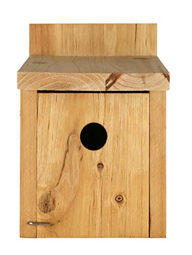 Nature's Way Cedar Box Wren House with Clean-Out Door, Wild Bird House and Outdoor Décor, Brown (Pack of 4) - size: Wren Box House (Pack of 4)