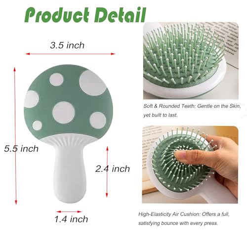 Small Dog Grooming Brush,Mushroom Shaped Puppy Brush Detangling Dog Hair Brushes for Wet or Dry - Perfect for Shih Tzus,Yorkies,Maltipoos - Ideal Puppy Hair Brushes for Maltese Small Breeds (Green) - color: Green