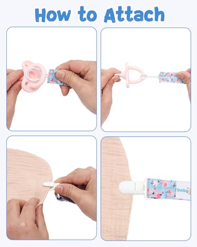 babygoal Animal Pacifier Clips, 8 Pack Binky Paci Holder Clips Fits for Most Baby Pacifiers and Binkies - color: The Feel of Spring