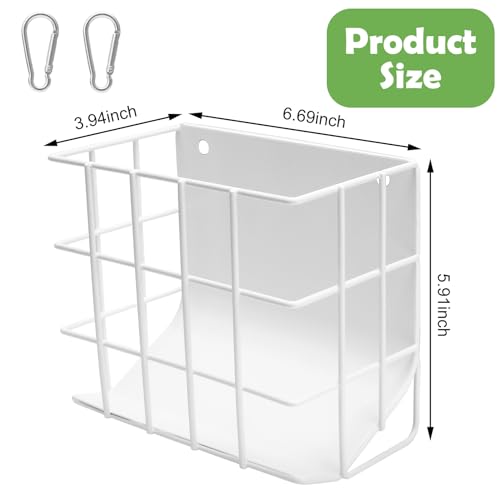 Rabbit Hay Feeder with Heavy-Duty Metal Frame Rabbit Hay Holder, Bunny Hay Feeder Guinea Pig Hay Holder,for Rabbits Guinea Pigs Bunny Chinchillas and Small Animals (White) - color: White, size: 1 piece