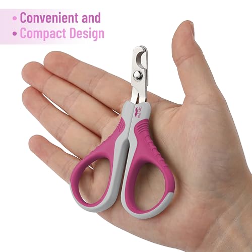 Mr. Pen- Cat Nail Clipper, Stainless Steel | Professional Sharp Cat Claw Trimmer for Small and Medium Cats, Pet Nail Clipper with Sturdy Non Slip Handle - color: Grey/Fandango Violet