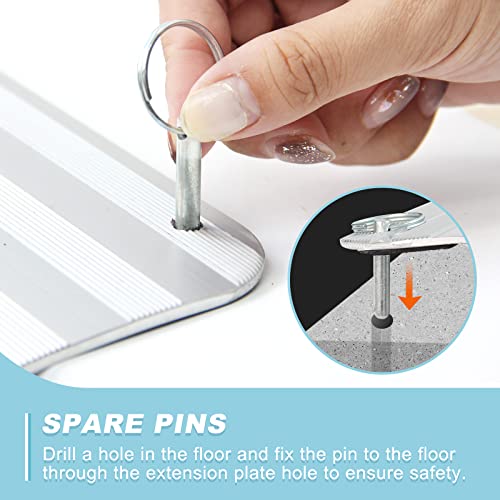 Ruedamann 3FT Portable Wheelchair Ramp for Home Steps, Non-Slip Aluminum | Scooter Ramp Upgraded Hinge, Folding wheelchair Ramps for Doorways, Ramps for Wheelchairs for home Steps, Porch, Scooters - size: 3FT Silver(Using Height 3-9'')