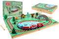 Imagine & Play Nature Explorer – 17 Piece Wooden Train Set with Foldable Carrying Board, Forest Animals & Bridge – Toddler Toys, Train Toys, Toys for Kids Boys & Girls 3+, Gifts for 3 Year Old Boys