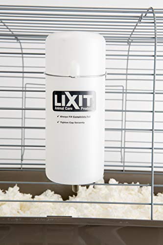 Lixit Wide Mouth BPA-Free Cage Water Bottles for Rabbits, Ferrets, Guinea Pigs, Rats, Chinchillas, Hamsters, Mice, Hedgehogs, Gerbils and Other Small Animals. (Translucent, 32 Ounce) - color: Translucent, size: 32 Ounce