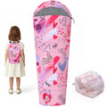 Kids Sleeping Bag for Girls, Portable 3 Season Sleeping Bag | Sleeping bag for girls youth, ideal for sleepovers, travel and camping. Includes a carry bag and is machine washable.
