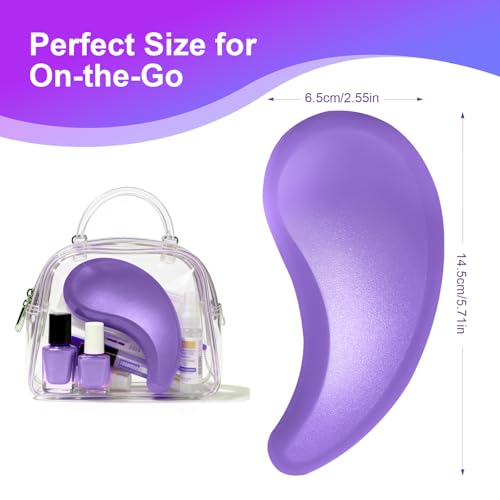 Small Dog Brush, Skin-friendly Soft Bristles (Purple) | Puppy Hair Brush, Massage and Bath Supplies, Pet Grooming Tool for Teddy, Yorkies, Maltese, Shih Tzu, Chihuahua - color: Purple
