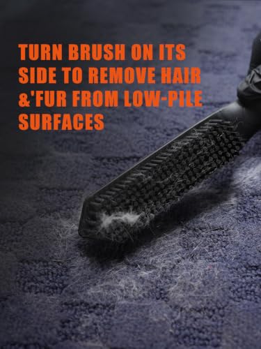 SPTA Pet Hair Brush, 2Pcs Pet Hair Removal Brush,Triangular Wedge Tip,Rubber Bristles to Trap and Remove Hair,Metal-Free Design,Ergonomic Design Great for Cars,Trucks,SUVs,RVs, Home,Furniture&More