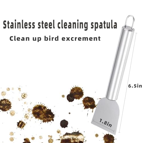 5 PCE Set Bird Cage Cleaner Stainless Steel Poop Remover Bird Cage Accessories Parakeet Items Small Animal Cage Cleaning