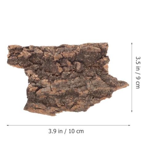 Beavorty 10Pcs Reptile Tree Bark Decor Natural Cork Bark Platform for Lizards Spiders Hamsters Reptile Habitat Climbing and Resting Basking Terrace 3.93X3.54X0.19In
