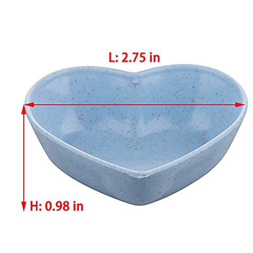 3 Pack Hamster Food Dish Small Cute Shape Food Bowl for Hamster Hedgehog Small Animals (Green, Blue and Pink)