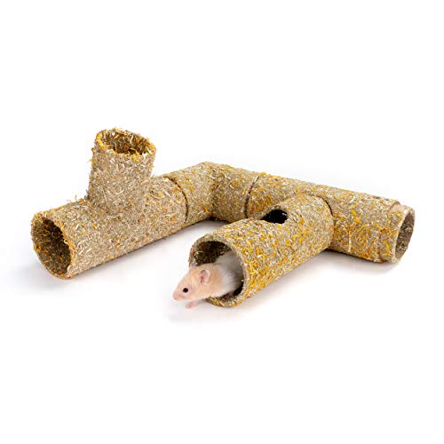 Niteangel Creative & Composable Hamster Tunnel - DIY & Build Unique Tube Burrow as Hideout for Small Sized Animals Like Hamsters Mouse Gerbils Mice (Tunnel) - size: Tunnel