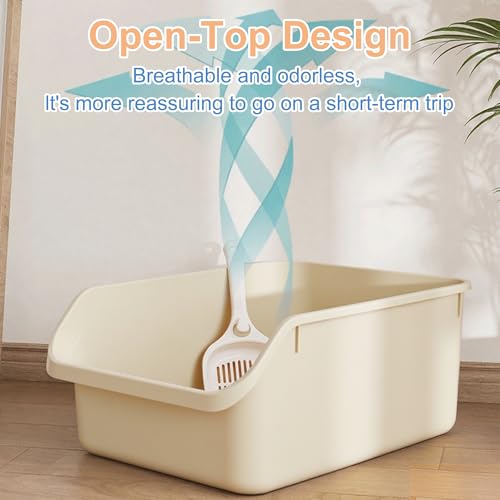 Rabbit Litter Box with Low Entry, High Back Splash Guard for Guinea Pigs, Hamsters, Hedgehogs, Chinchillas & Small Animals, Easy Clean Potty Training Pan for Cage (White) - color: White