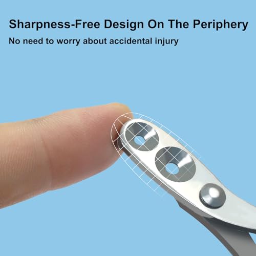 Cat Nail Clippers, Blue | Pet Nail Clippers, Cat Claw Trimmers, 2mm & 3mm Circular Cutting Holes - color: Blue, size: Double Hole