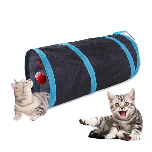 Cat Tunnels Indoors Cat Play Tunnel for Indoor Outdoor, Cat Tunnel Large Cat Toy Kitten Kitty Rabbt (2 Way)