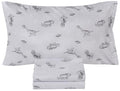 Scientific Sleep Gray Dinosaur Space Walk Universe Travel 100% Cotton 3 Pcs Twin Bed Sheet Set Kids Toddler Teen, Flat Sheet & Fitted Sheet & Pillowcase Kids Bedding Set Twin - color: Gray Dinosaur, size: Twin