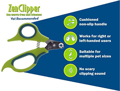Zen Clipper Pet Nail Clipper for Dogs – Dog Nail Clipper for Safer Dog Grooming and Nail Care - Clean, Quiet, and Easy-to-Use Stainless Steel Dog Nail Trimmer - (4mm Hole) - size: X Large - 4mm hole