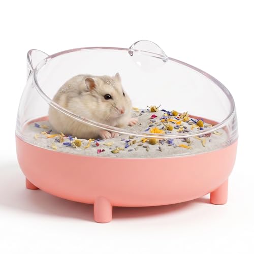 Hamster Sand Bath Container Hamster Bathtub Plastic Dust Bath Box | Hamsters Bathroom Toilet, Easy to Clean, for Dwarf Hamsters, Mice Gerbil, and Small Animals