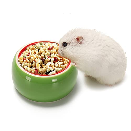 2 Pack Hamster Bowl Ceramic Prevent Chewing Feeding Bowl Water Food Dish | for Small Animal Guinea Pig Syrian Hamster Rabbit Gerbil Chichilla Hedgehog Sugar Glider Rat