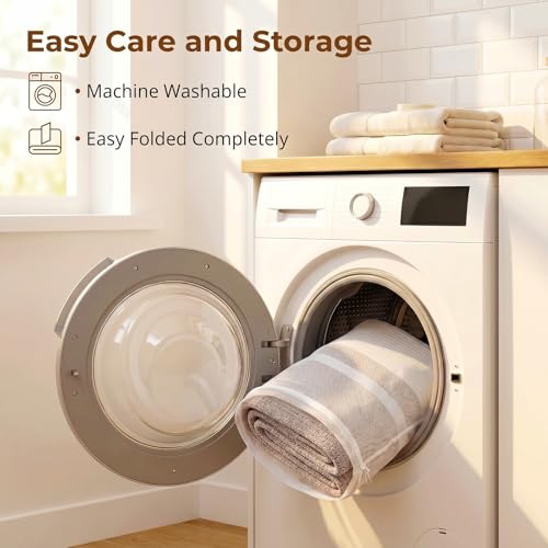 OIASKET 108L Cotton Rope Storage Basket for Living Room and Bedroom 25"x16"x16" Woven Laundry Basket, Heavy Duty Bin for Blankets, Pillows & Toys, Pet-Safe & Scratch-Free, Brown and White - color: Brown & White