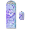QOOMO Camping Sleeping Bags,3 Season Warm & Cool Weather,Lightweight,Waterproof Sleeping Bags for Adults & Kids,Traveling,and Outdoors,Camping Gear Equipment - color: Watercolor Butterfly 10