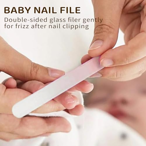 Baby Nail Kit with Owl Case, 4-Piece Infant Manicure Set, Pink | Infant Nail Clippers, Rounded Safety Scissors, Gentle File, Tweezers, Newborn and Toddler Friendly - color: Pink