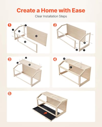 VEVOR Wooden Hamster Cage 39.4"x20.5"x19.9" 270° Viewing Hamster Habitat, Chewproof Acrylic Small Animal Cage with Openable Top, Large Pet Enclosure for Syrian/Dwarf Hamsters, Guinea Pigs & Gerbils - size: 39.4"L x 20.5"W x 19.9"H