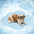 PetAmi Dog Cooling Mat, Cloud Shape, Pet Pad with Cooling Nylon & Soft Fleece, Q-Max > 0.4 Reversible All Season Blanket for Dogs & Cats, Medium 38x48 in, Light Blue - color: Light Blue, size: Medium