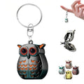 Owl Keychain Nail Clipper,Foldable 2-in-1 Stainless Steel with File(Black) | 2-in-1 Built-in Nail File | Compact | Zinc Alloy | Gift | Camping Travel | Silver Black Gold Rose Gold - color: Black