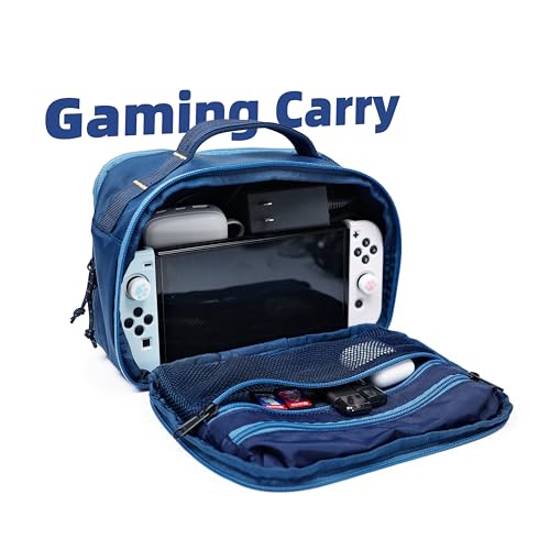 Accessories Bag & Tech Pouch | Organizer for Cables, Electronics & Everyday Essentials, Water-Repellent, Dual-Sided Padded - color: Blue Abyss