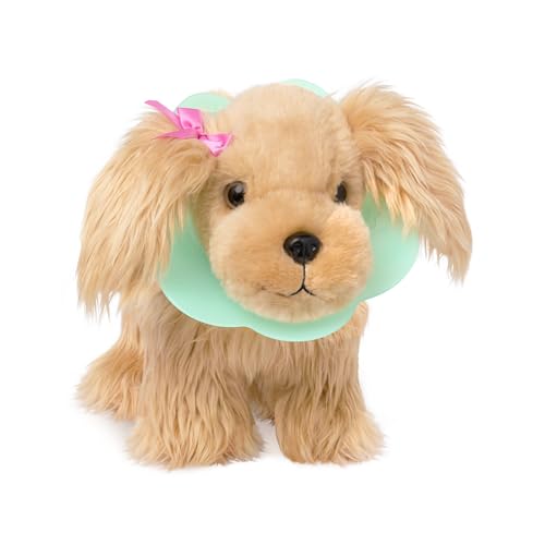 Pucci Pals Plush Cocker Spaniel Vet Care Carrier, 8-Piece Dog Set, Pet | 8-piece plush pet playset with Cocker Spaniel, pink and blue carrier bag, stethoscope, syringe, cast, cone, 2+ Years - style: Cocker Spaniel with Vet Kit
