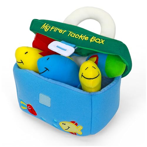 GUND Baby My First Tackle Box 5-Piece Sensory Plush Toy Playset for Babies - style: Tackle Box