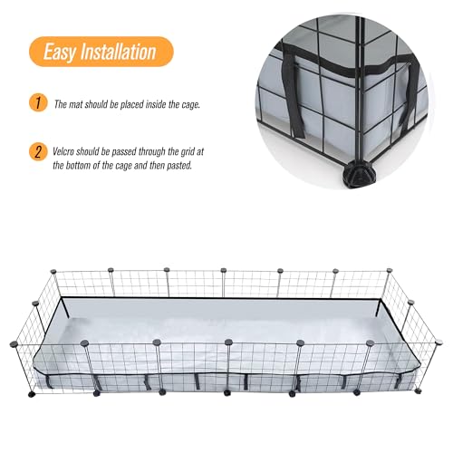 DZWLKJ Guinea Pig Cage Liner Tarp Bottom Waterproof and Washable Base Also for Rabbits, Bunny, Chinchesillas, Hedgehog, Ferrets and Other Small Animals(24x72 inches) - size: 24.0"L x 72.0"W x 4.0"H