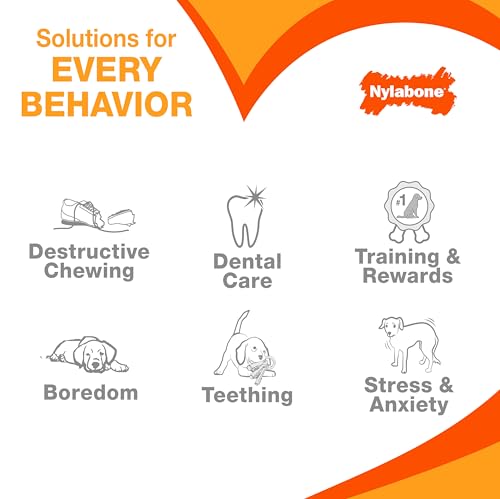 Nylabone Power Chew Classic Bone Chew Toy for Dogs, Durable Dog Toys for Aggressive Chewers, Peanut Butter Flavor, Large/Giant - Up to 50 lbs. (1 Count) - size: Large