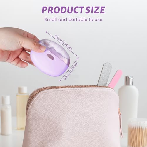 3 in 1 Electric Nail Clipper for Seniors, Baby Nail Trimmer Electric Automatic Trimmer, Safe Electric Toenail Clippers Nail File Tools for Adult, Manicure Kit Grinder with Polishing(Purple) - size: Purple
