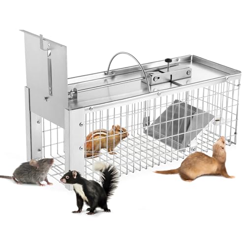 Squirrel Trap Live Animal Humane Cage Trap Catch Rats, Mice, Chipmunk, Weasel and Other Rodents for Indoor and Outdoor