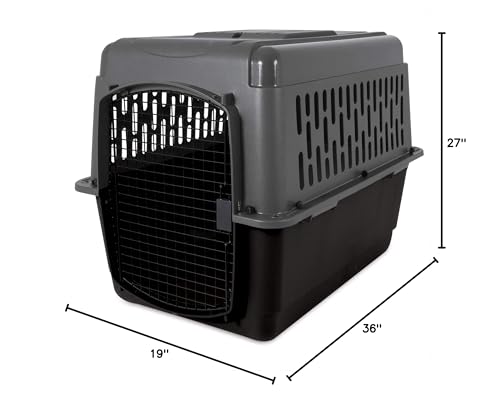 Petmate Pet Porter All Purpose Safe and Secure Dog Kennel, Made for Home and Travel, 36"L x 27"H, For Pets 50 to 70 lbs, Made in USA | Safe and secure travel crate made in USA, durable carrier for large breeds, great at home or on trips, easy transport de