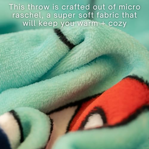 Pokemon Anime Pikachu and Bulbasaur Kids Bedding Super Soft Micro Raschel Throw, 46 in x 60 in, (Official Licensed Product) By Franco - color: Pokemon, size: 46 in x 60 in