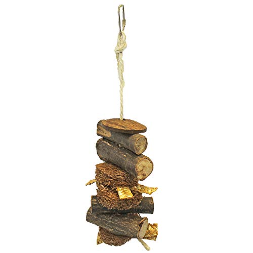 Chew Stack - Interactive Natural Wooden Chew Toy - Sugar Gliders, Squirrels, Chinchillas, Prairie Dogs, Degus, Skunks, Opossums, Parrots, Birds, Rats, Rabbits, Guinea Pigs, Hamsters & Other Small Pets